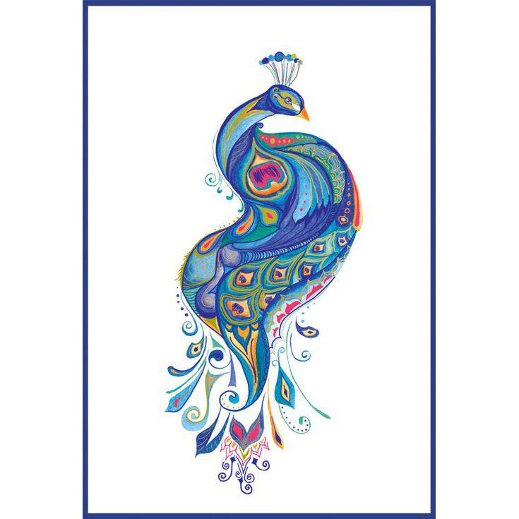 Peacock Jane birthday card from Pictura featuring colorful peacock illustration on a festive greeting card for special occasions.